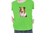 Maglietta Per Bambini Dogs Breeds Australian Shepherd Dog Breed 005, 12-13 Jahr - 152 , Lime