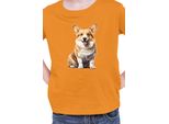 Maglietta Per Bambini Dogs Breeds Pembroke Welsh Corgi Dog Breed 006, 9-11 Jahr - 140 , Orange