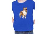 Maglietta Per Bambini Dogs Breeds Australian Shepherd Dog Breed 006, 12-13 Jahr - 152 , Bleu