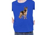 Maglietta Per Bambini Dogs Breeds German Shepherd Dog Breed 005, 12-13 Jahr - 152 , Bleu