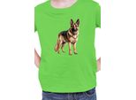 Maglietta Per Bambini Dogs Breeds German Shepherd Dog Breed 005, 12-13 Jahr - 152 , Lime