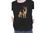 Maglietta Per Bambini Dogs Breeds German Shepherd Dog Breed 005, 12-13 Jahr - 152 , Noir