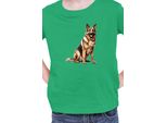 Maglietta Per Bambini Dogs Breeds German Shepherd Dog Breed 006, 12-13 Jahr - 152 , Vert