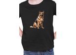 Maglietta Per Bambini Dogs Breeds German Shepherd Dog Breed 006, 12-13 Jahr - 152 , Noir