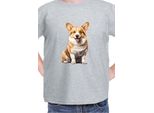 Maglietta Per Bambini Dogs Breeds Pembroke Welsh Corgi Dog Breed 006, 9-11 Jahr - 140 , Gris