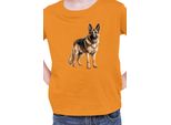 Maglietta Per Bambini Dogs Breeds German Shepherd Dog Breed 005, 12-13 Jahr - 152 , Orange