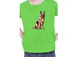 Maglietta Per Bambini Dogs Breeds German Shepherd Dog Breed 006, 12-13 Jahr - 152 , Lime