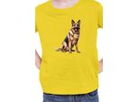 Maglietta Per Bambini Dogs Breeds German Shepherd Dog Breed 006, 12-13 Jahr - 152 , Jaune