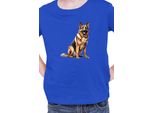 Maglietta Per Bambini Dogs Breeds German Shepherd Dog Breed 006, 12-13 Jahr - 152 , Bleu