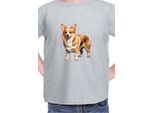 Maglietta Per Bambini Dogs Breeds Pembroke Welsh Corgi Dog Breed 005, 9-11 Jahr - 140 , Gris
