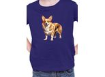 Maglietta Per Bambini Dogs Breeds Pembroke Welsh Corgi Dog Breed 005, 9-11 Jahr - 140 , Bleu Foncé