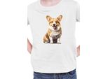 Maglietta Per Bambini Dogs Breeds Pembroke Welsh Corgi Dog Breed 006, 9-11 Jahr - 140 , Blanc