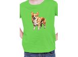 Maglietta Per Bambini Dogs Breeds Pembroke Welsh Corgi Dog Breed 005, 9-11 Jahr - 140 , Lime