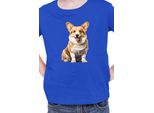 Maglietta Per Bambini Dogs Breeds Pembroke Welsh Corgi Dog Breed 006, 9-11 Jahr - 140 , Bleu