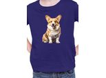 Maglietta Per Bambini Dogs Breeds Pembroke Welsh Corgi Dog Breed 006, 9-11 Jahr - 140 , Bleu Foncé