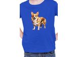 Maglietta Per Bambini Dogs Breeds Pembroke Welsh Corgi Dog Breed 005, 9-11 Jahr - 140 , Bleu