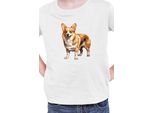 Maglietta Per Bambini Dogs Breeds Pembroke Welsh Corgi Dog Breed 005, 9-11 Jahr - 140 , Blanc