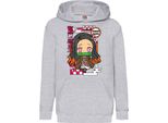 Felpe Con Cappuccio Per Bambini Demon Anime Slayer Kimetsu No Yaiba Chibi Nezuko Kamado, 7-8 Jahr - 128 / Gris