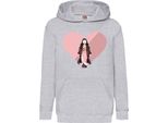 Felpe Con Cappuccio Per Bambini Demon Anime Slayer Kimetsu No Yaiba Nezuko Love, 7-8 Jahr - 128 / Gris