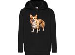 Felpe Con Cappuccio Per Bambini Dogs Breeds Pembroke Welsh Corgi Dog Breed 005, 9-11 Jahr - 140 / Noir