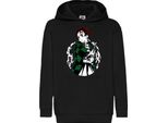 Felpe Con Cappuccio Per Bambini Demon Anime Slayer Tanjiro Kamado 013, 12-13 Jahr - 152 / Noir