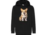 Felpe Con Cappuccio Per Bambini Dogs Breeds Pembroke Welsh Corgi Dog Breed 006, 9-11 Jahr - 140 / Noir