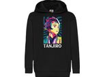 Felpe Con Cappuccio Per Bambini Demon Anime Slayer Tanjiro Kamado 012, 12-13 Jahr - 152 / Noir