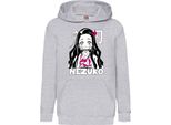 Felpe Con Cappuccio Per Bambini Demon Anime Slayer Nezuko Kamado 008, 12-13 Jahr - 152 / Gris