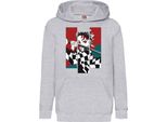 Felpe Con Cappuccio Per Bambini Demon Anime Slayer Tanjiro Kamado 011, 12-13 Jahr - 152 / Gris