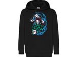 Felpe Con Cappuccio Per Bambini Demon Anime Slayer Tanjiro Kamado Dragon, 12-13 Jahr - 152 / Noir