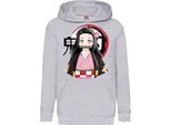 Felpe Con Cappuccio Per Bambini Anime Manga Demon Anime Slayer Nezuko Kamado 05 Tanjiro Sister, 5-6 Jahr - 116 / Gris