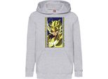Felpe Con Cappuccio Per Bambini Japan Anime Manga Saint Anime Seiya Logo Seiya Mark, 5-6 Jahr - 116 / Gris