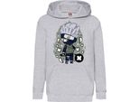 Felpe Con Cappuccio Per Bambini Naruto Kakashi 01, 12-13 Jahr - 152 / Gris