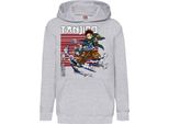 Felpe Con Cappuccio Per Bambini Demon Anime Slayer Tanjiro Kamado 01, 12-13 Jahr - 152 / Gris