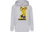 Felpe Con Cappuccio Per Bambini Saint Anime Seiya Leo Aiolia 002, 5-6 Jahr - 116 / Gris