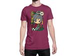 Maglietta Da Uomo Demon Anime Slayer Kimetsu No Yaiba Chibi Giyu Tomioka, Man S , Bordeaux
