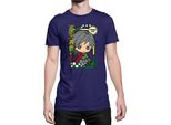 Maglietta Da Uomo Demon Anime Slayer Kimetsu No Yaiba Chibi Giyu Tomioka, Man Xl , Bleu Foncé