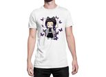 Maglietta Da Uomo Demon Anime Slayer Kimetsu No Yaiba Shinobu Kocho Sleeping, Man 2XL , Blanc