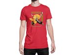 Maglietta Da Uomo Demon Anime Slayer Kimetsu No Yaiba Zenitsu Agatsuma Pose, Man 2XL , Rouge