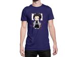 Maglietta Da Uomo Demon Anime Slayer Kimetsu No Yaiba Shinobu Kocho Sleeping, Man 2XL , Bleu Foncé