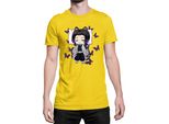 Maglietta Da Uomo Demon Anime Slayer Kimetsu No Yaiba Shinobu Kocho Sleeping, Man 2XL , Jaune