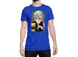 Maglietta Da Uomo Demon Anime Slayer Kimetsu No Yaiba Uzui Tengen 001, Man S , Bleu