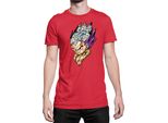 Maglietta Da Uomo Dragon Anime Manga Ball Z Vegeta 01, Man 3XL , Rouge