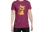 Maglietta Da Uomo Funny Cats Breeds American Shorthair Cat, Man 2XL , Bordeaux