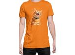 Maglietta Da Uomo Funny Cats Breeds American Shorthair Cat, Man L , Orange