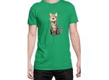 Maglietta Da Uomo Funny Cats Breeds Domestic Shorthair Cat, Man 2XL , Vert