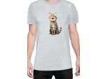 Maglietta Da Uomo Funny Cats Breeds Domestic Shorthair Cat, Man 2XL , Gris