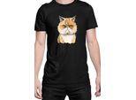 Maglietta Da Uomo Funny Cats Breeds Exotic Shorthair Cat, Man 5XL , Noir