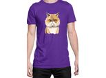 Maglietta Da Uomo Funny Cats Breeds Exotic Shorthair Cat, Man 2XL , Lilas