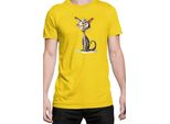 Maglietta Da Uomo Funny Cats Breeds Oriental Shorthair Cat, Man M , Jaune